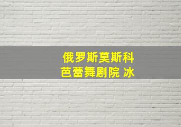 俄罗斯莫斯科芭蕾舞剧院 冰